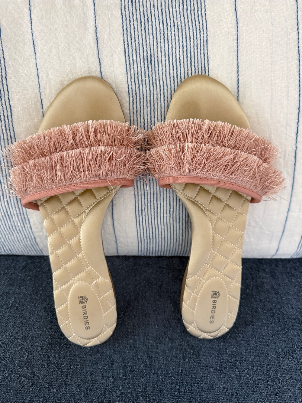 Birdies Sparrow Blush Fringe Sandals size 8.5